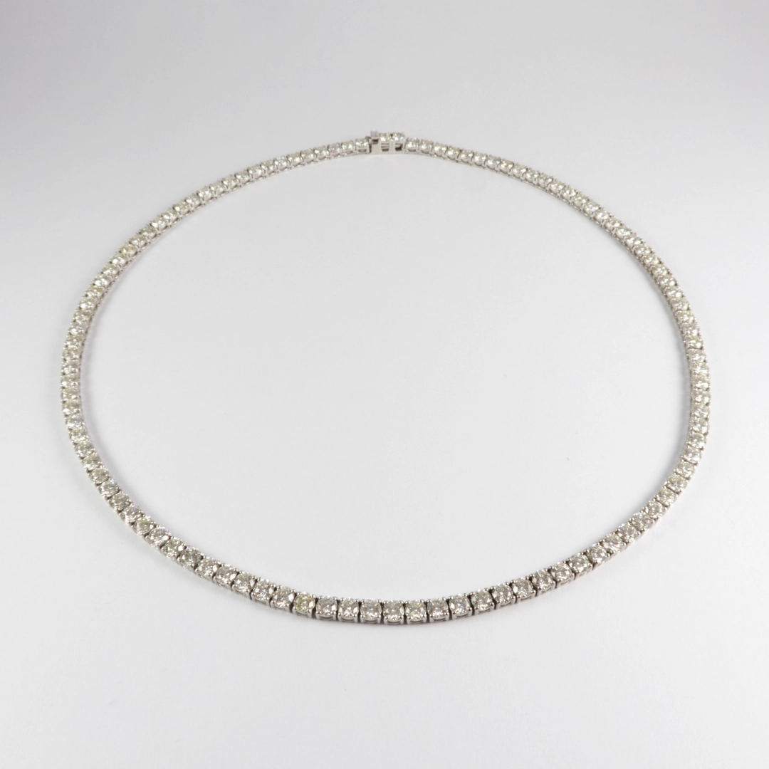White Gold Diamond Tennis Necklace
